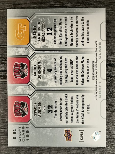 2009-10 Upper Deck Draft Class #D91 Kenny Anderson/Larry Johnson/Stacey Augmon