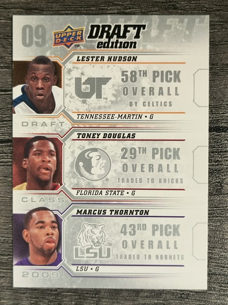 2009-10 Upper Deck Draft Class #DTHD Lester Hudson/Marcus Thornton/Toney Douglas