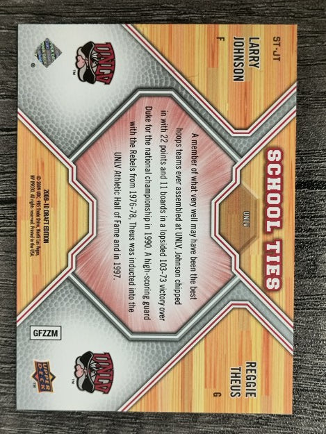 2009-10 Upper Deck Draft Edition School Ties #STJT Larry Johnson/Reggie Theus