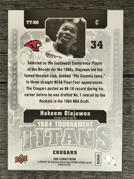 2009-10 Upper Deck Draft Edition Tournament Titans #TTHO Hakeem Olajuwon
