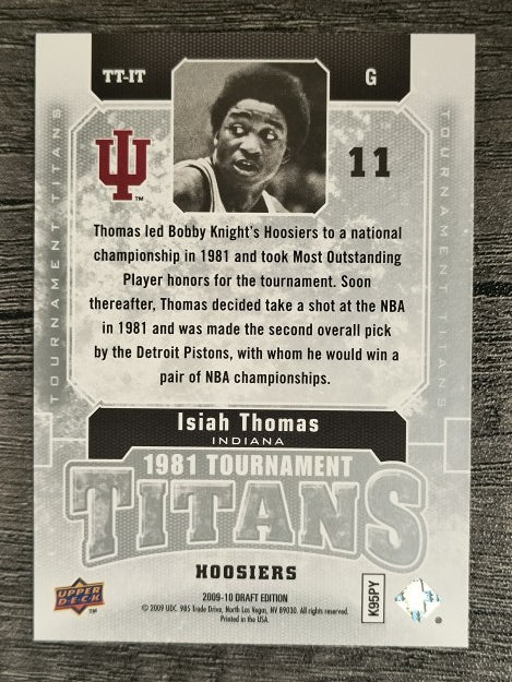 2009-10 Upper Deck Draft Edition Tournament Titans #TTIT Isiah Thomas