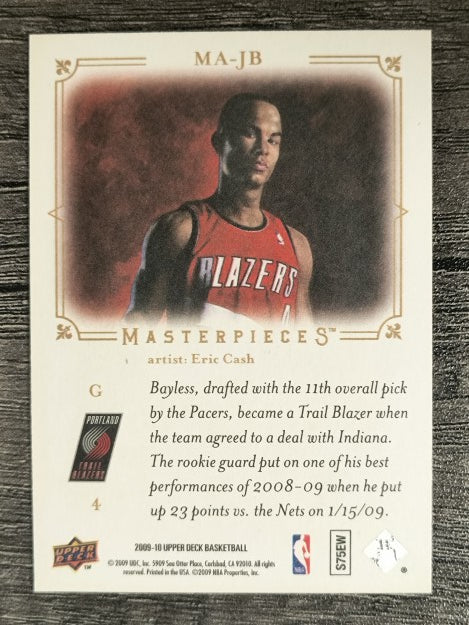2009-10 Upper Deck Masterpieces #MAJB Jerryd Bayless