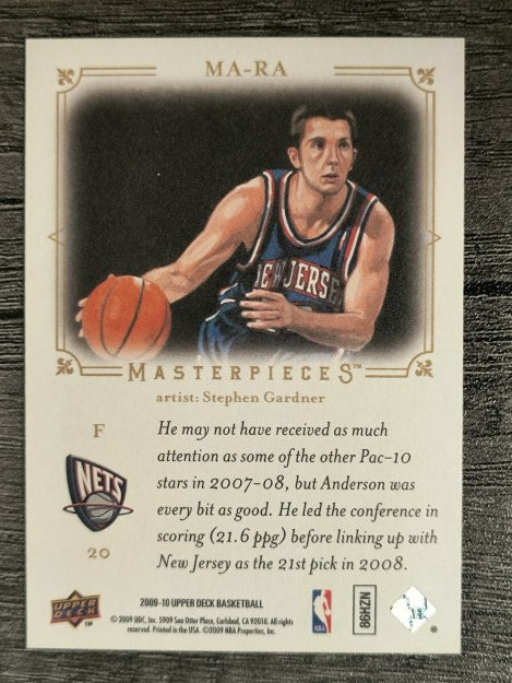 2009-10 Upper Deck Masterpieces #MARA Ryan Anderson