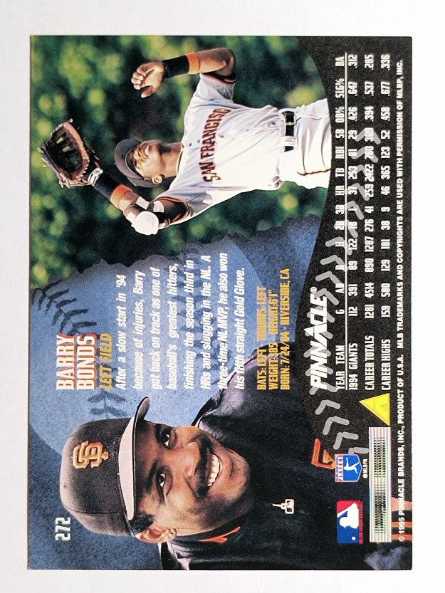 1995 Pinnacle #272 Barry Bonds