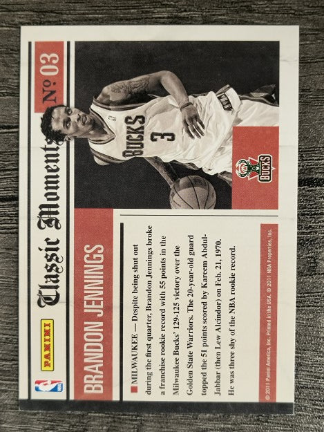 2010-11 Classics Classic Moments #3 Brandon Jennings