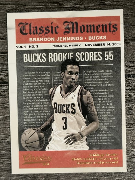 2010-11 Classics Classic Moments #3 Brandon Jennings