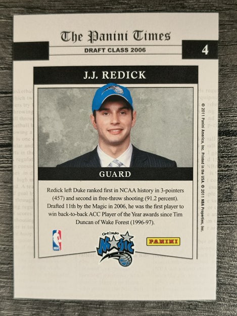 2010-11 Playoff Contenders Patches Place in History #4 J.J. Redick