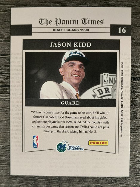 2010-11 Playoff Contenders Patches Place in History #16 Jason Kidd