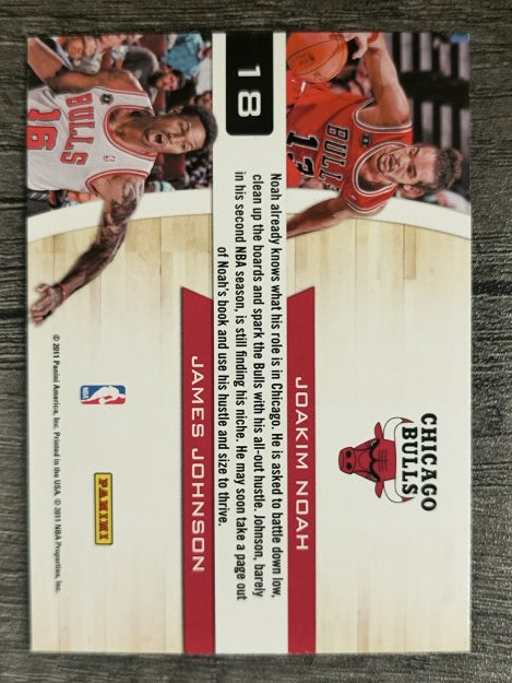2010-11 Playoff Contenders Patches Starting Blocks #18 Joakim Noah/James Johnson