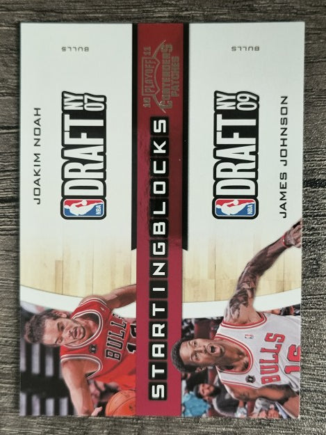 2010-11 Playoff Contenders Patches Starting Blocks #18 Joakim Noah/James Johnson