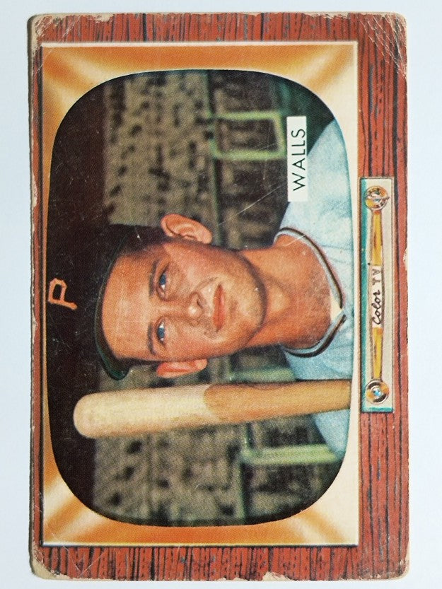 1955 Bowman #82 Lee Walls RC (GOOD)