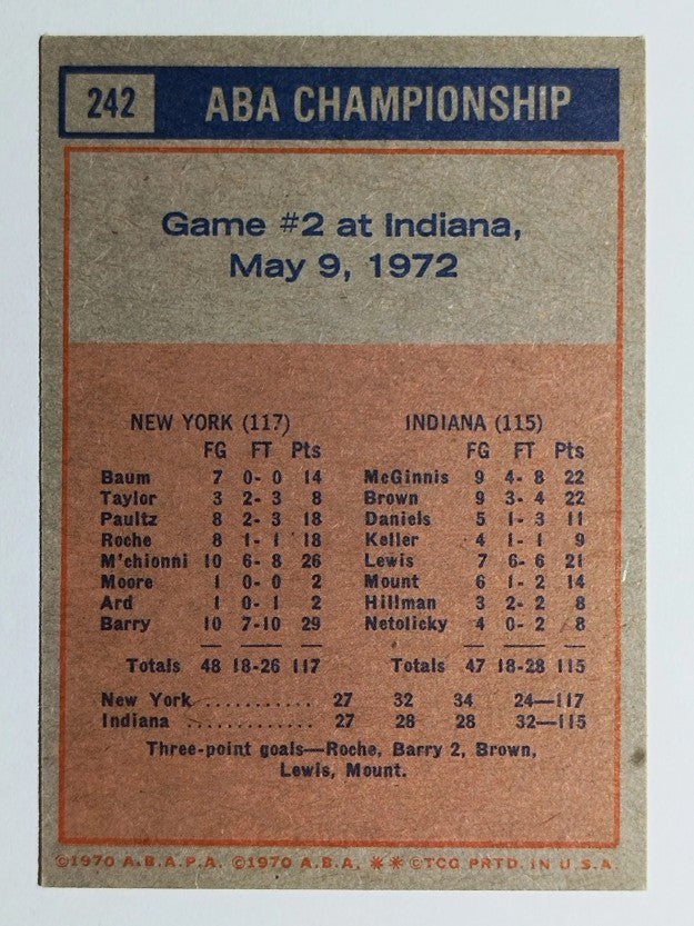 1972-73 Topps #242 Playoffs G2/Rick Barry (EXMT)