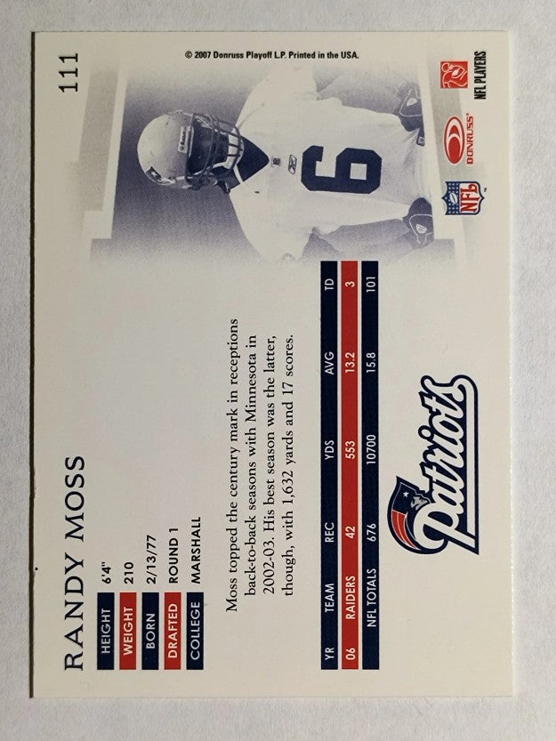 2007 Donruss Threads #111 Randy Moss