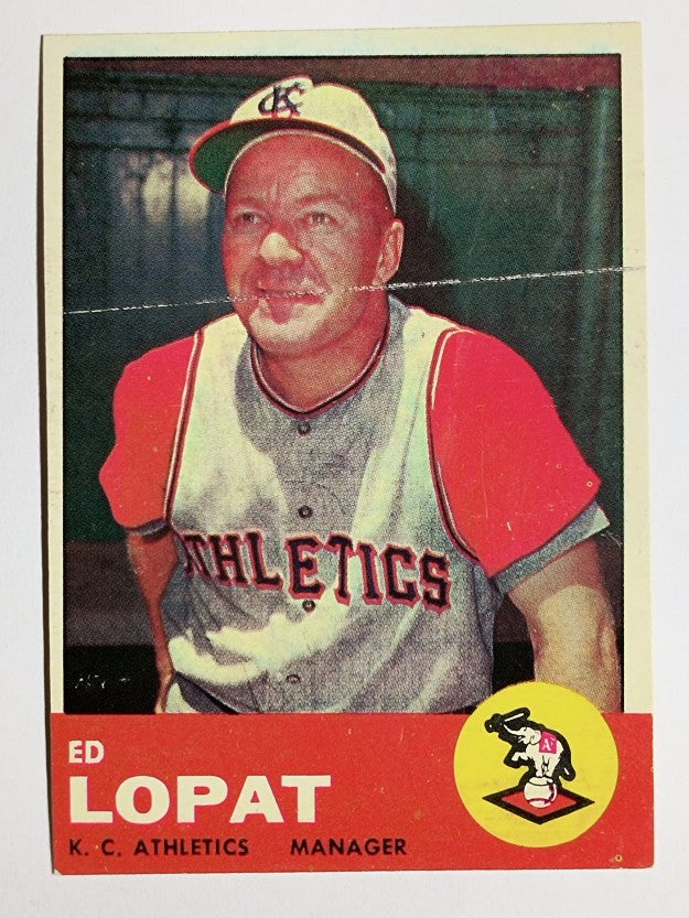 1963 Topps #23 Ed Lopat MG (VG)