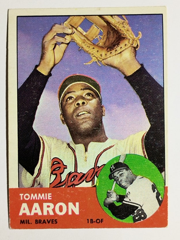 1963 Topps #46 Tommie Aaron RC (VGEX)