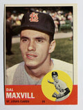 1963 Topps #49 Dal Maxvill RC (VG)