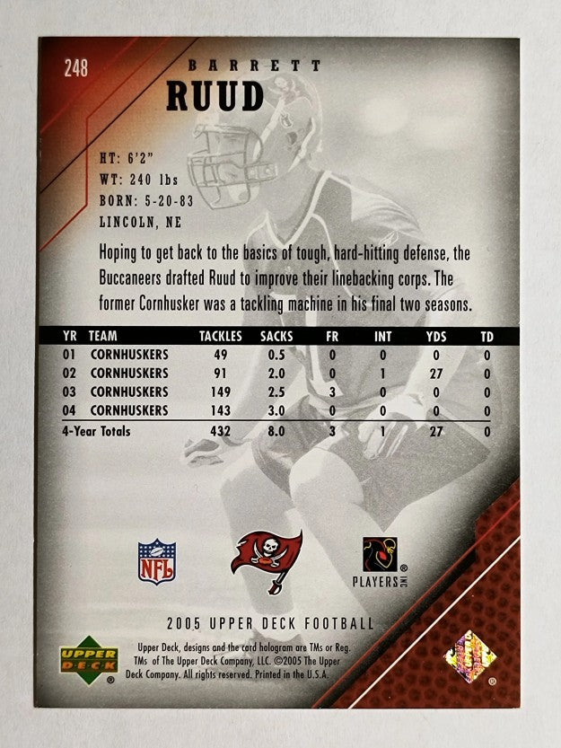 2005 Upper Deck #248 Barrett Ruud RC