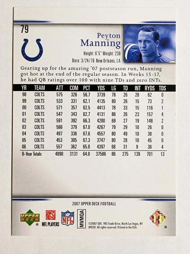 2007 Upper Deck #79 Peyton Manning