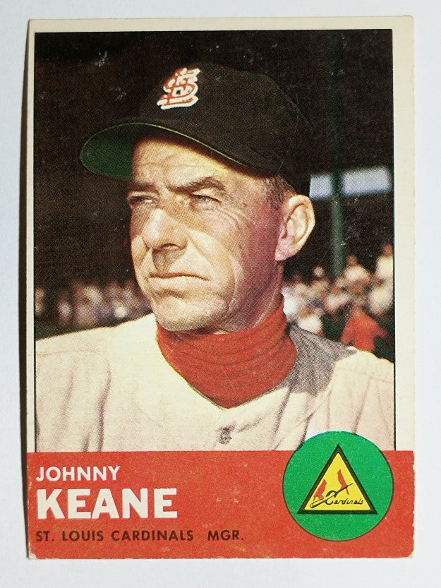 1963 Topps #166 Johnny Keane MG (VGEX)
