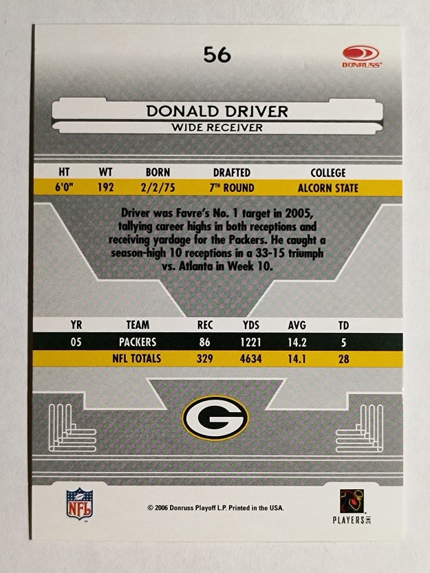 2006 Leaf Certified Materials #56 Donald Driver