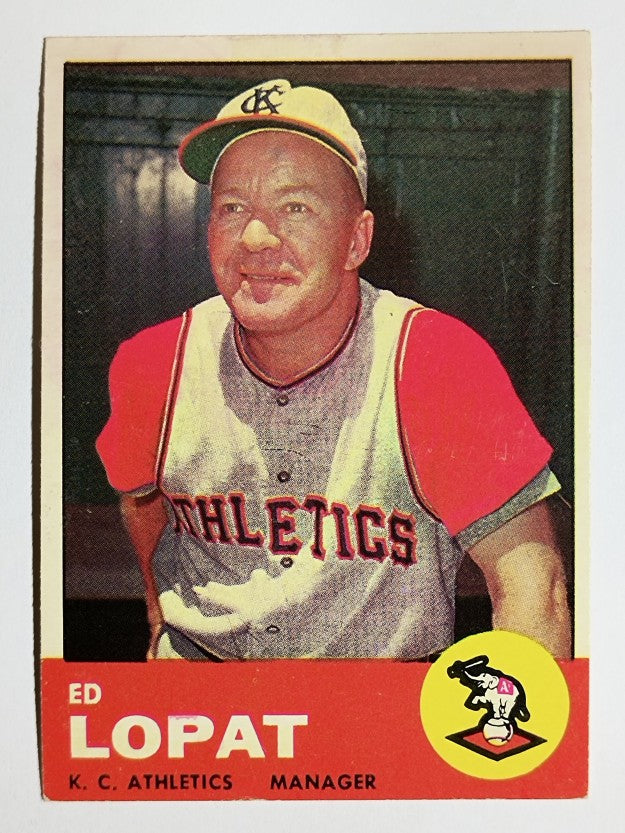 1963 Topps #23 Ed Lopat MG (NM)