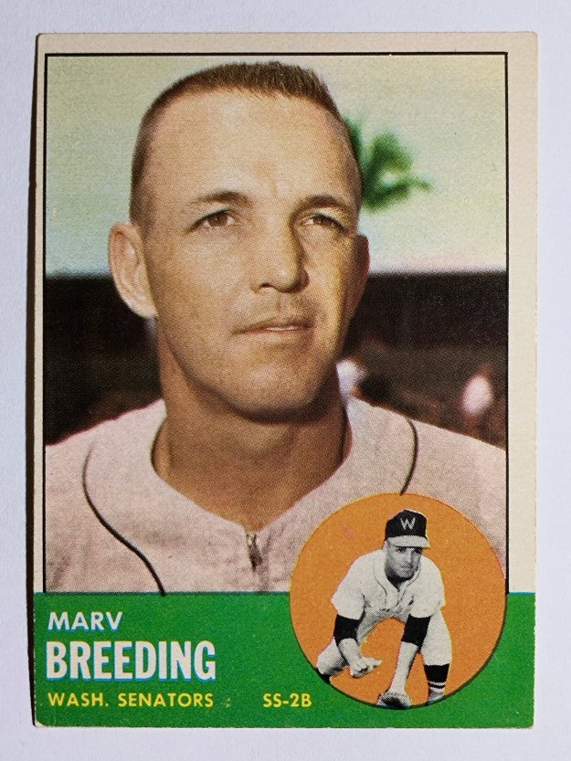 1963 Topps #149 Marv Breeding (VG)