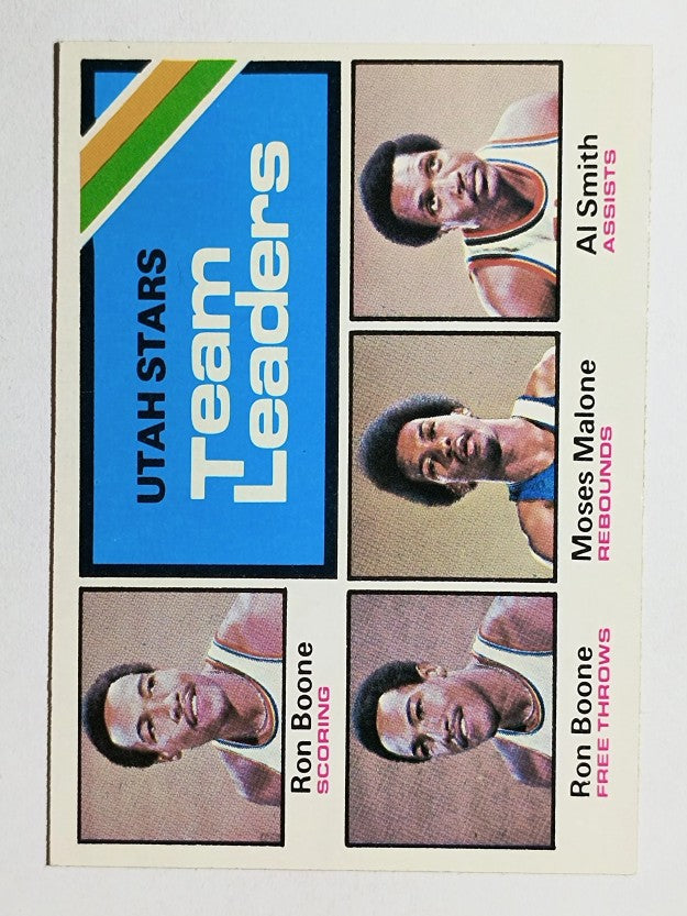 1975-76 Topps #286 Ron Boone/Ron Boone/Moses Malone/Al Smith TL (NMMT)