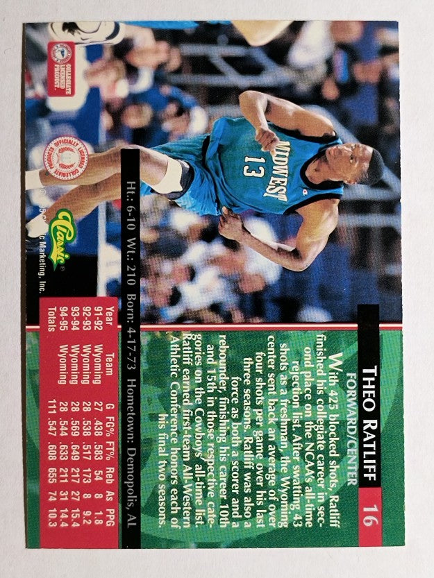 1995 Classic Silver Foil #16 Theo Ratliff