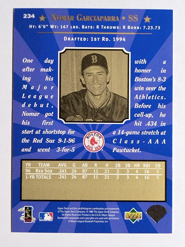 1997 Upper Deck #234 Nomar Garciaparra