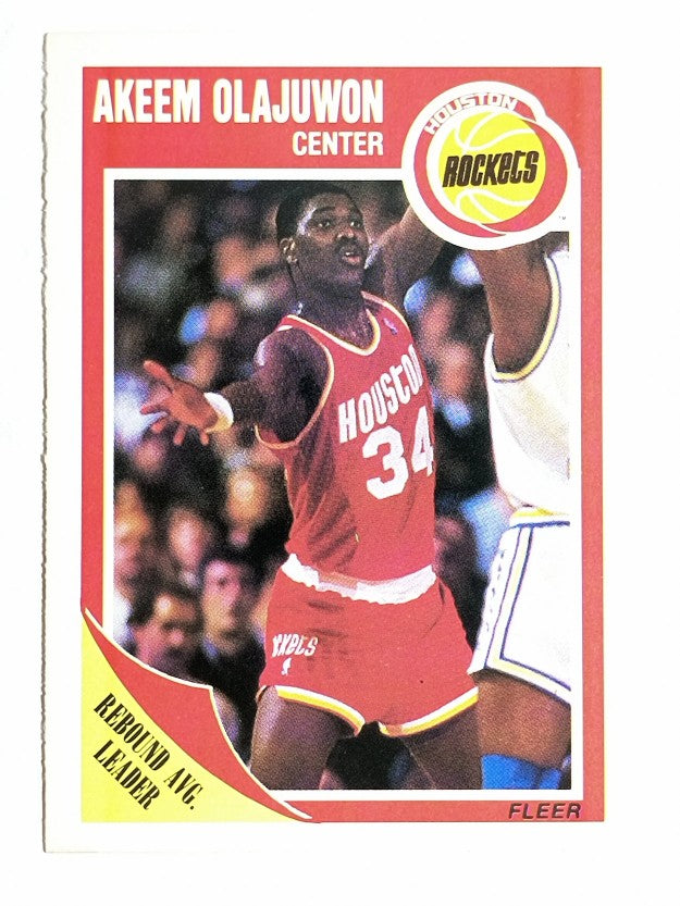 1989-90 Fleer #61 Hakeem Olajuwon