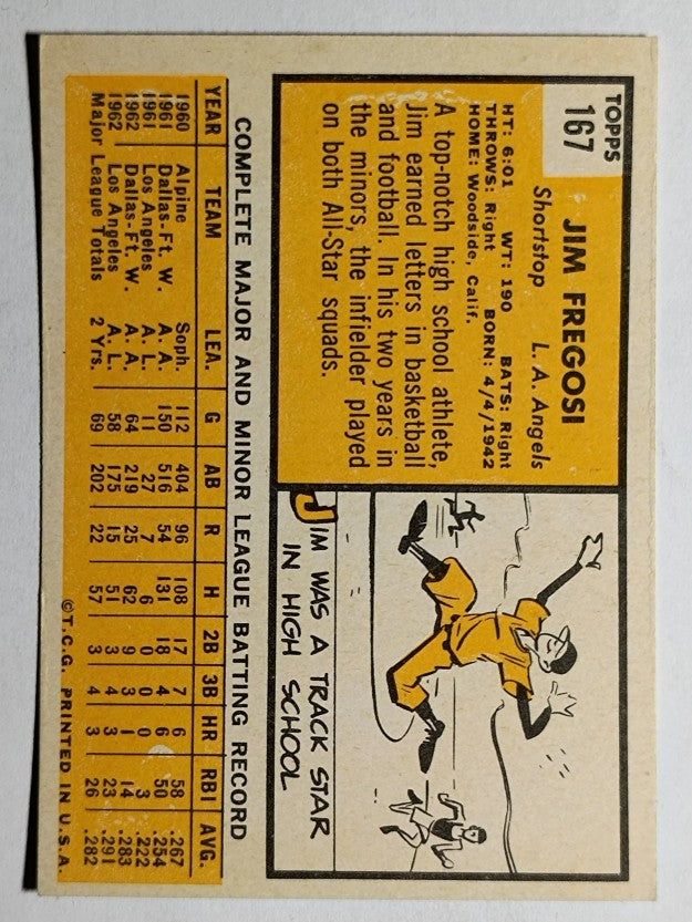 1963 Topps #167 Jim Fregosi (EXMT)