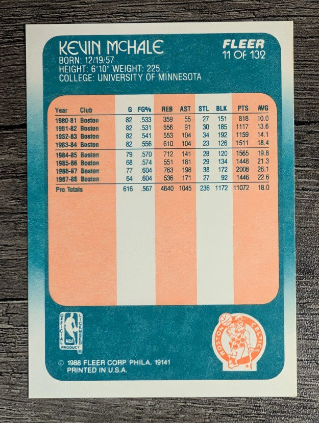 1988-89 Fleer #11 Kevin McHale