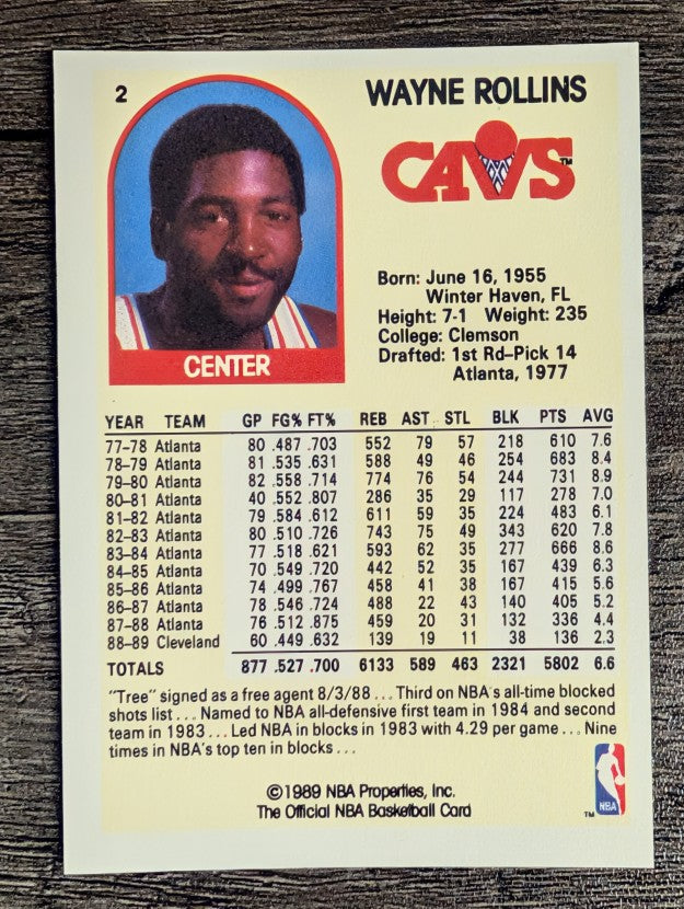 1989-90 Hoops #2 Tree Rollins