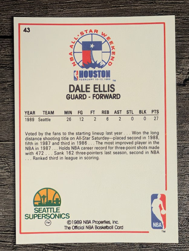 1989-90 Hoops #43 Dale Ellis AS