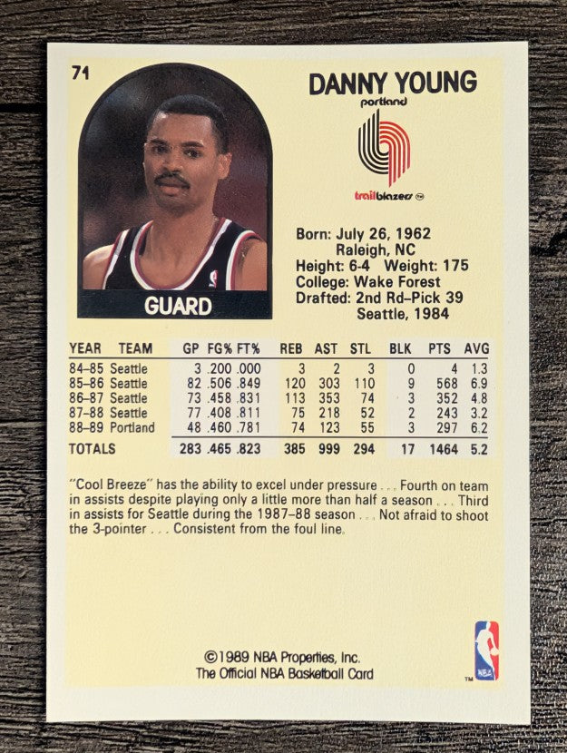 1989-90 Hoops #71 Danny Young