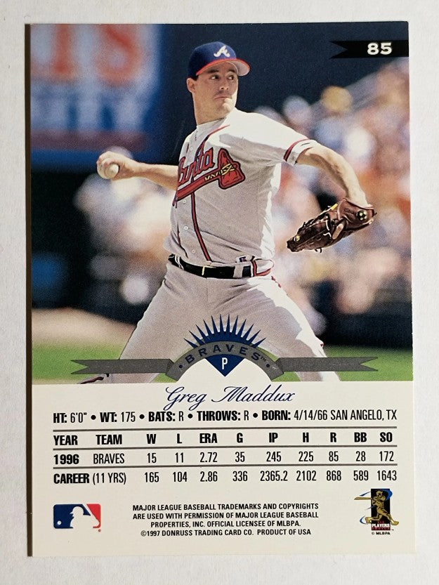 1997 Leaf #85 Greg Maddux
