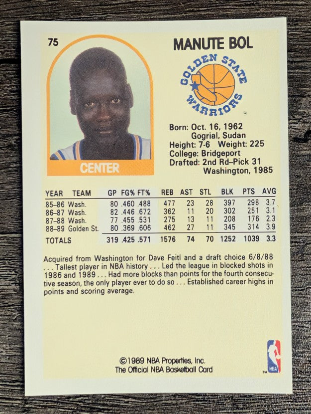 1989-90 Hoops #75 Manute Bol