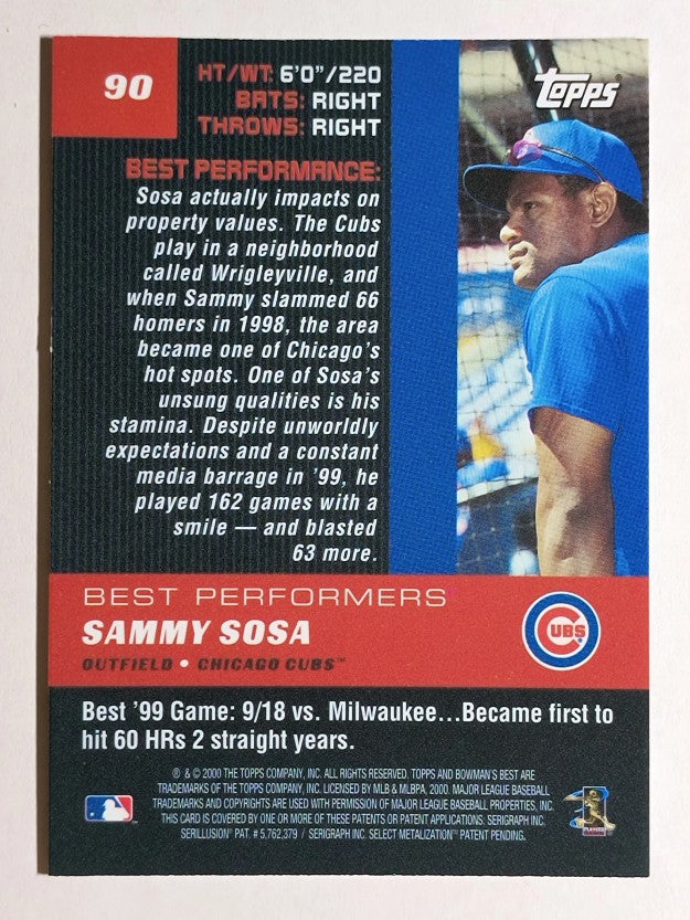 2000 Bowman's Best #90 Sammy Sosa BP