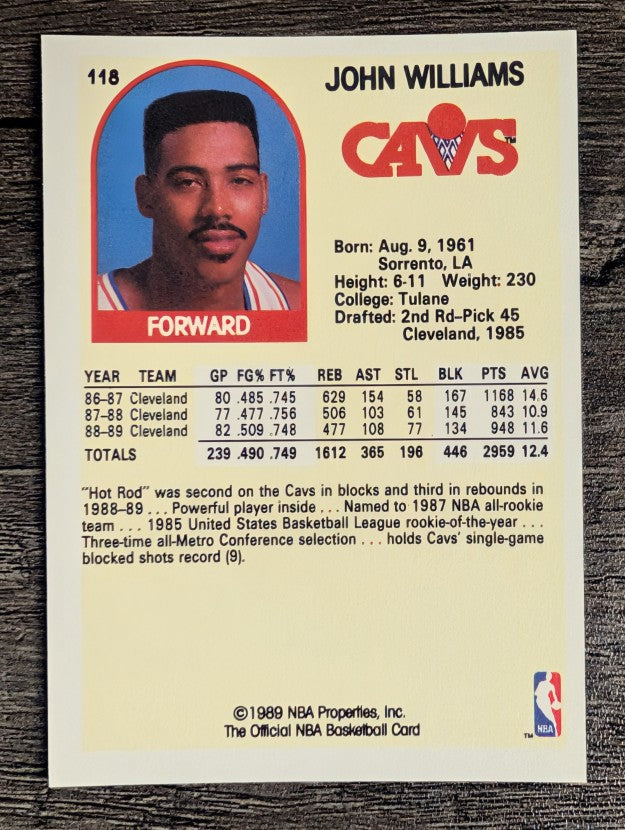 1989-90 Hoops #118 Hot Rod Williams