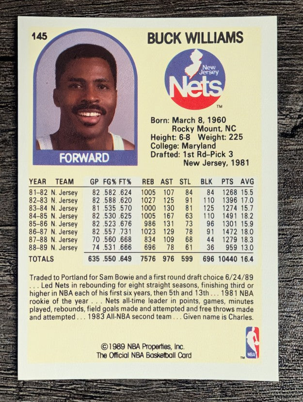 1989-90 Hoops #145 Buck Williams SP