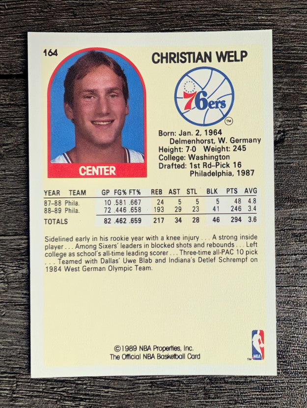 1989-90 Hoops #164 Christian Welp SP