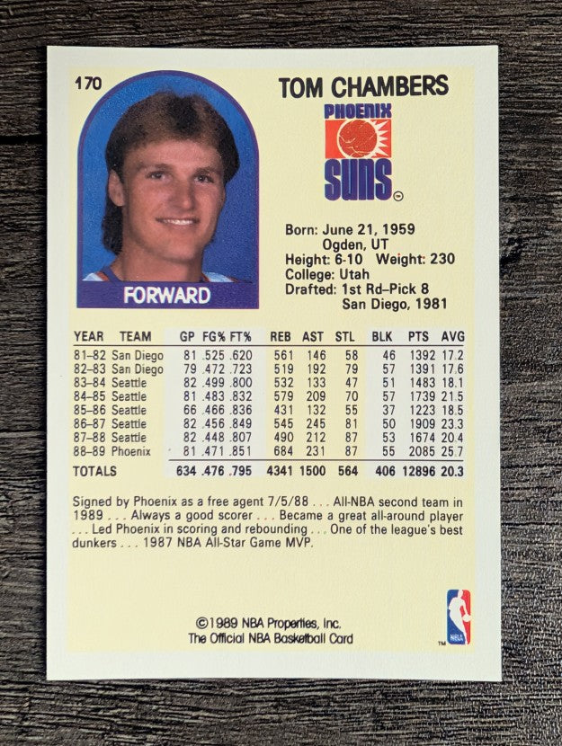 1989-90 Hoops #170 Tom Chambers
