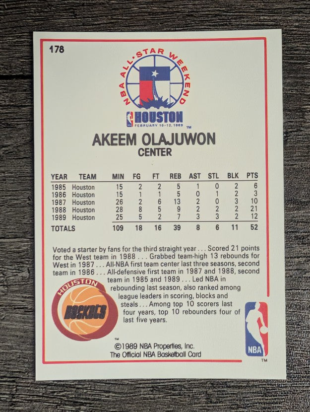 1989-90 Hoops #178 Hakeem Olajuwon AS