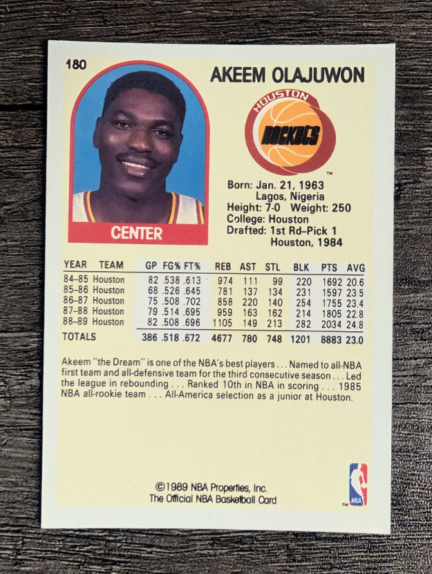 1989-90 Hoops #180 Hakeem Olajuwon