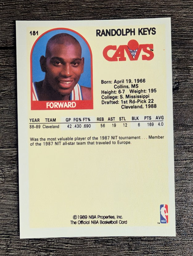 1989-90 Hoops #181 Randolph Keys