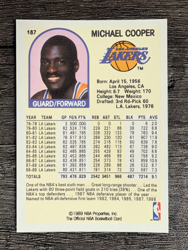 1989-90 Hoops #187 Michael Cooper