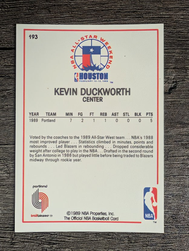 1989-90 Hoops #193 Kevin Duckworth AS
