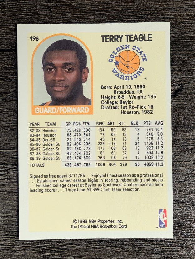 1989-90 Hoops #196 Terry Teagle