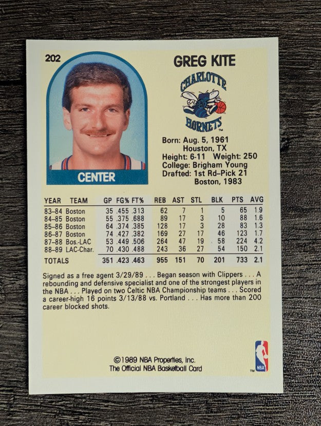 1989-90 Hoops #202 Greg Kite RC