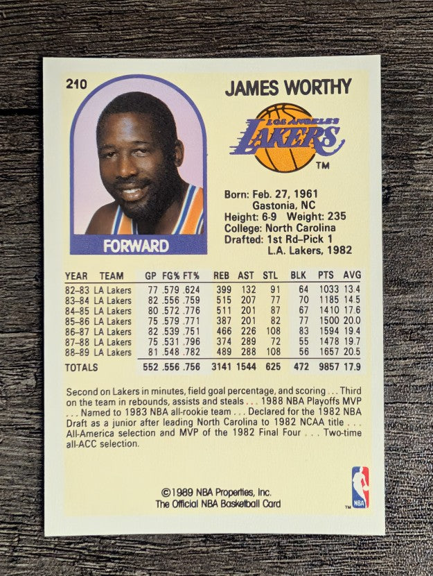 1989-90 Hoops #210 James Worthy